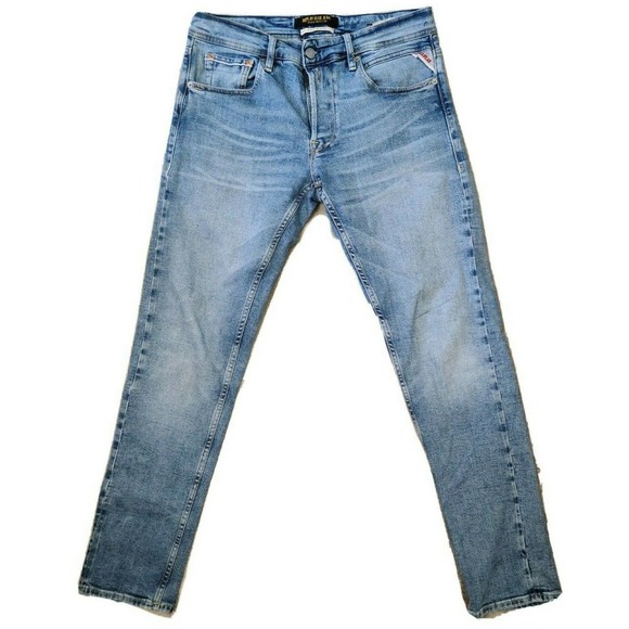 Replay Grover Stretch Selvedge Slim Fit Button Fly Mens Jeans Sz 31x32 - Picture 1 of 4